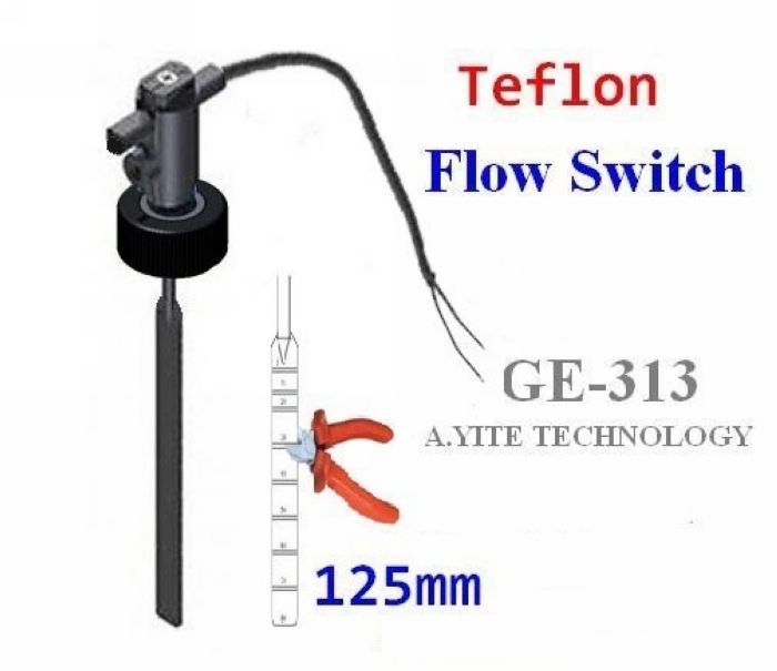 GE-313 Teflon PTFE Plastic Paddle Flow Switch